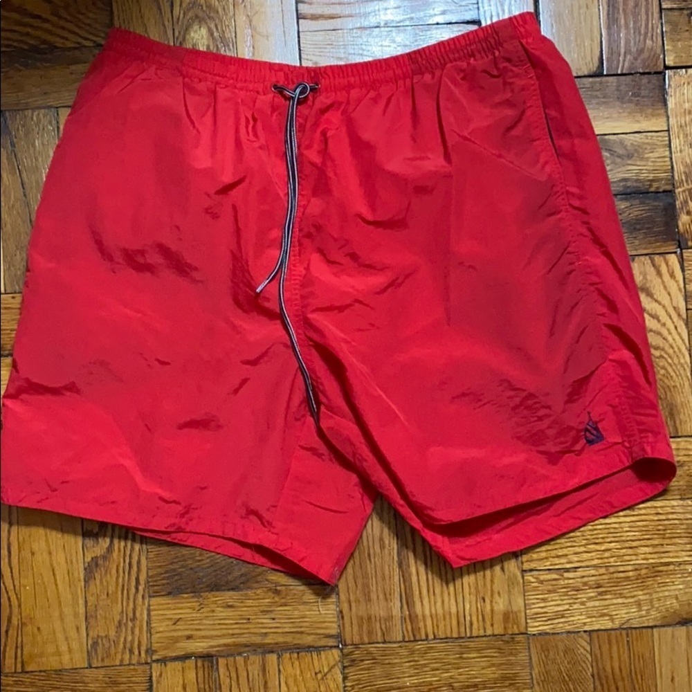 Nautica red swimming trunks  size: L